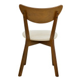 Karrige Canon pakoworld wlanut rubberwood me pëlhurë ekru 43x52x83.5cm