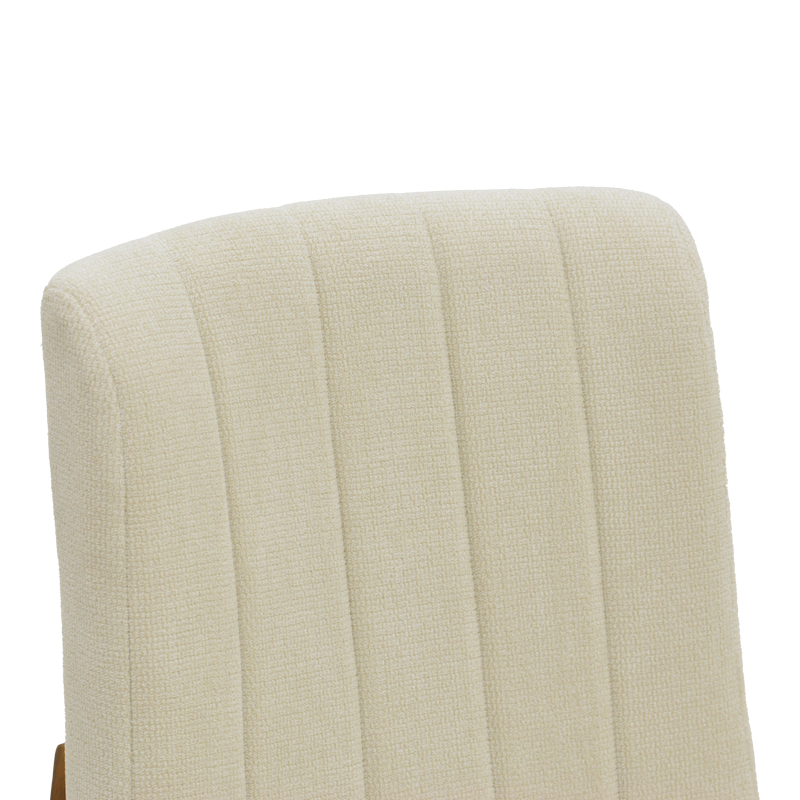 Stol bari Dalby pakoworld arrë rubberwood dhe pëlhurë ecru 50x45x102.5cm