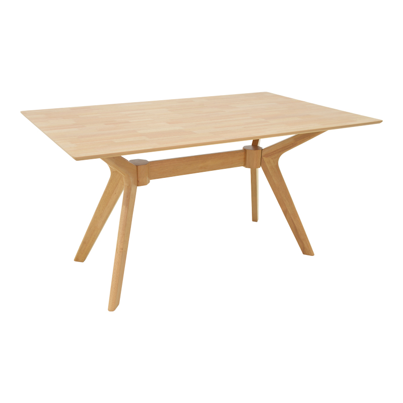 Set ngrënieje Raffles pakoworld 5 copë dru gome me rregullim PE në ngjyrë natyrale 150x90x76cm
