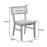 Set ngrënieje Raffles pakoworld 5 copë dru gome me rregullim PE në ngjyrë natyrale 150x90x76cm