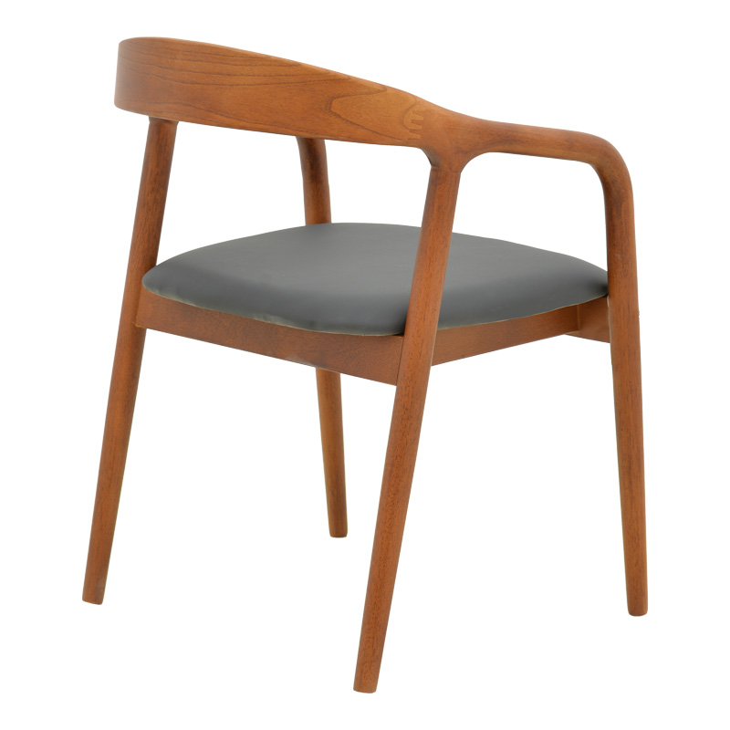 Fotel Hogie pakoworld prej druri gome arre-jastëk pu i zi 61x60x76cm