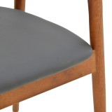 Fotel Hogie pakoworld prej druri gome arre-jastëk pu i zi 61x60x76cm