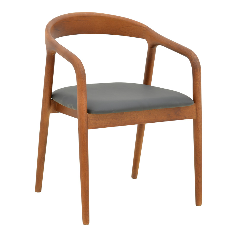 Fotel Hogie pakoworld prej druri gome arre-jastëk pu i zi 61x60x76cm