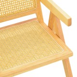 Fotel Winslow pakoworld dru gome-rattan në nuancë natyrale 51x54x80cm