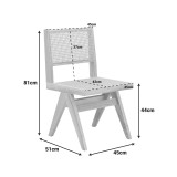 Karrige Winslow pakoworld dru gome-rattan në nuancë natyrale 46x58x80cm