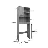 Dollap banjoje Tazien pakoworld në nuancë të bardhë 60x24x168.5cm