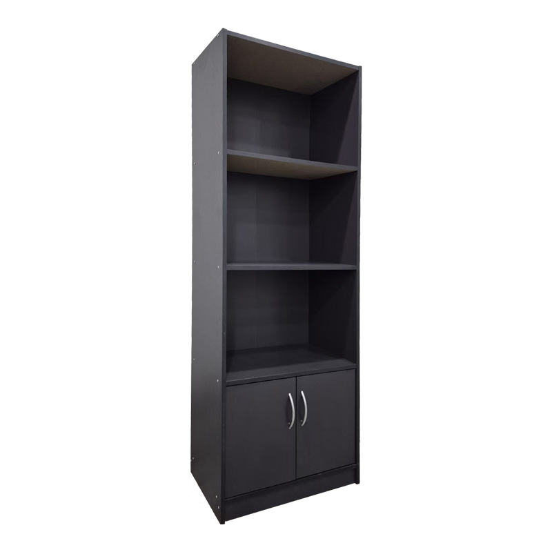 Bibliotekë Tekaro pakoworld në nuancë antraciti 60x29x166cm