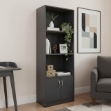 Bibliotekë Tekaro pakoworld në nuancë antraciti 60x29x166cm