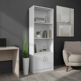 Bibliotekë Tekaro pakoworld në nuancë të bardhë 60x29x166cm