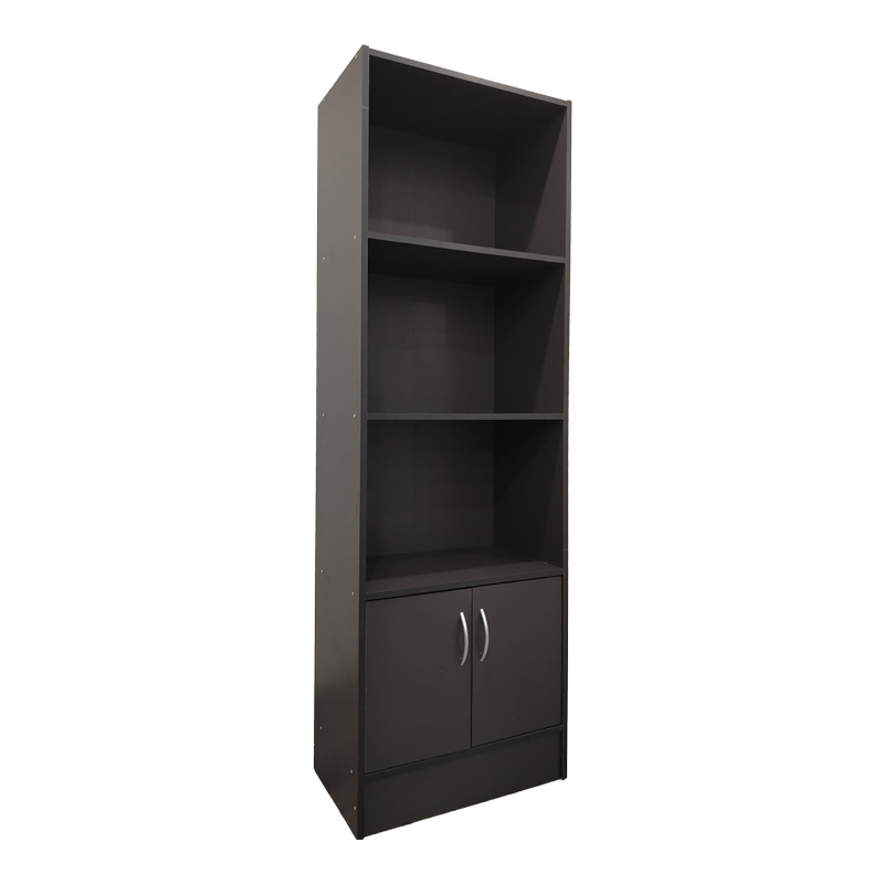 Bibliotekë Tekaro pakoworld në nuancë antraciti 57x33x180cm