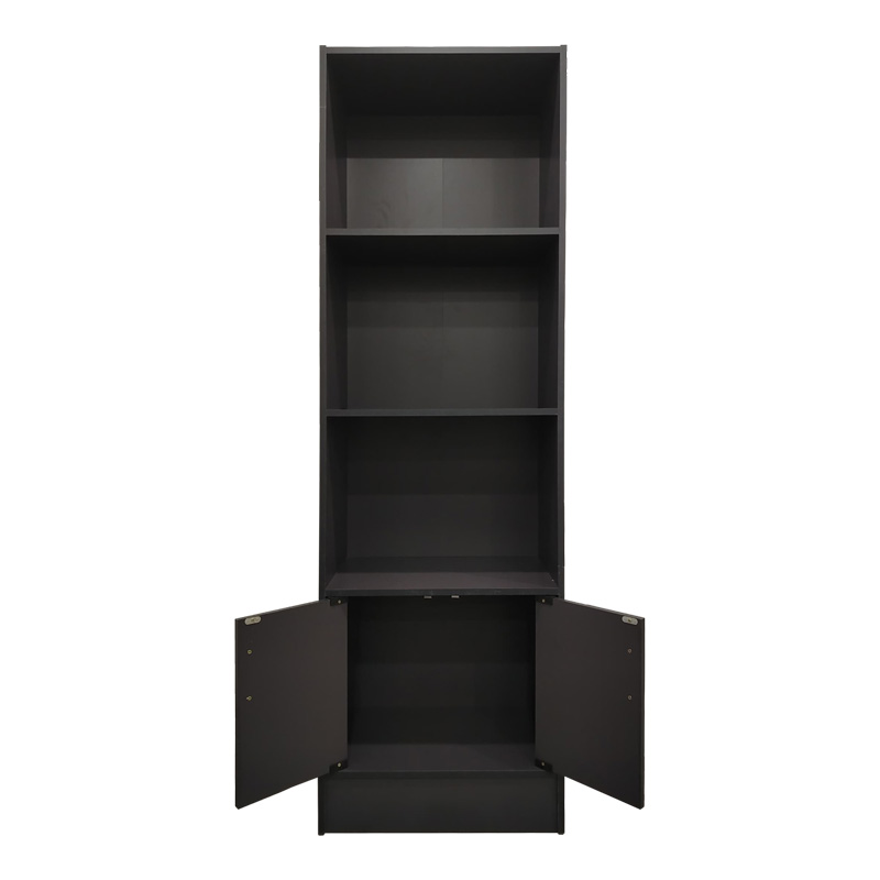 Bibliotekë Tekaro pakoworld në nuancë antraciti 57x33x180cm