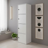 Kabinet kolone Gabino pakoworld në nuancë të bardhë 40x39x158cm
