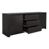 Bufe Kalya pakoworld në nuancë WENGE 220x49x89.5cm
