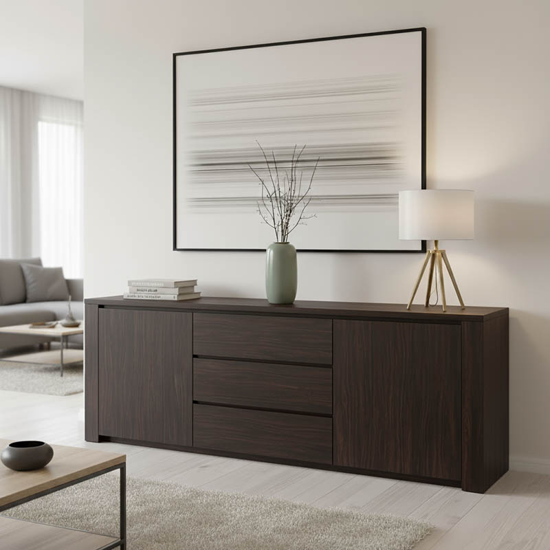 Bufe Kalya pakoworld në nuancë WENGE 220x49x89.5cm