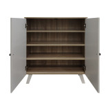 Raft-kabinet këpucësh Cathi pakoworld në nuancë të bardhë-SONOMA 80x34x95cm