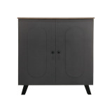 Raft këpucësh-kabinet Cathi pakoworld në nuancë lisi-antracit 80x34x95cm