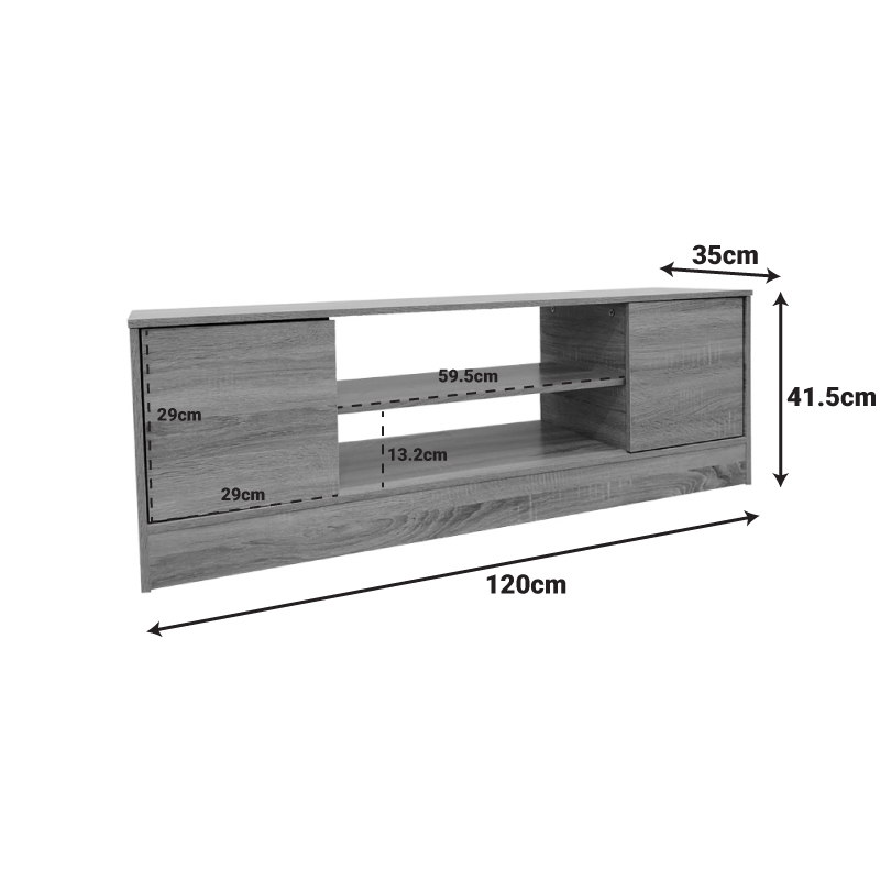 Kabinet TV Sasa pakoworld në nuancë sonoma 120x35x41.5cm