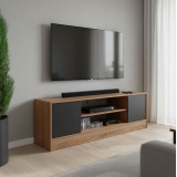 Komodinë TV Sasa pakoworld në nuancë lisi-antracit 120x35x41.5cm