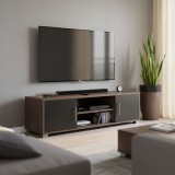 Komodinë TV Serank pakoworld në nuancë lisi-antracit 120x40x40cm