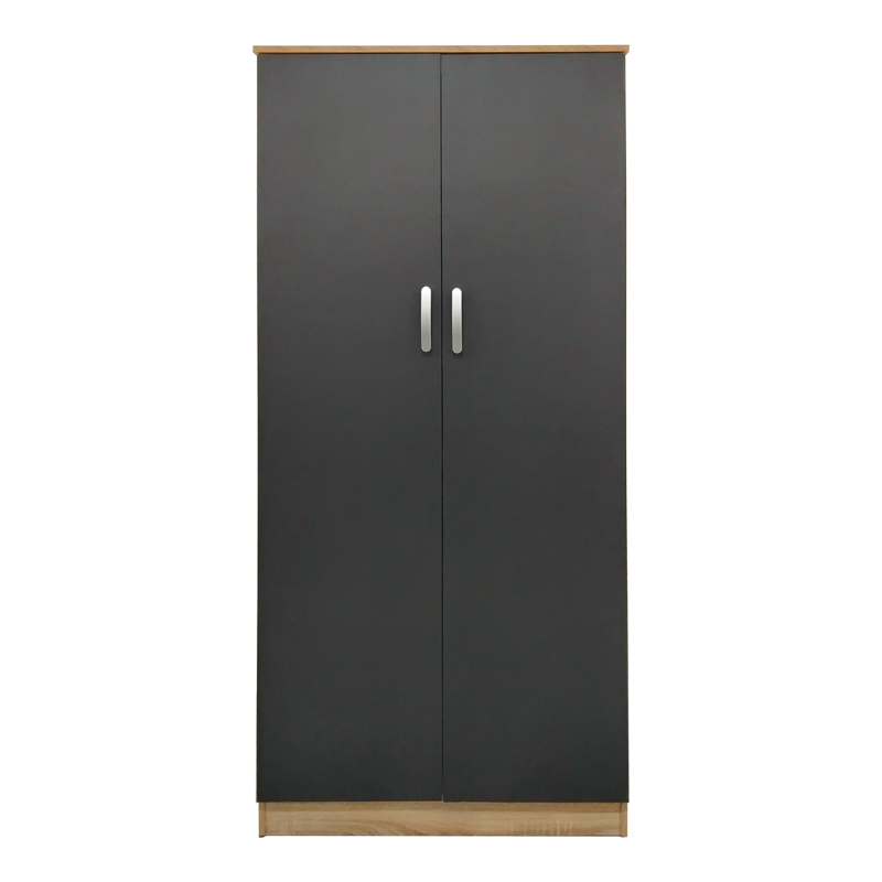 Dollap me dy dyer Athos pakoworld në ngjyrë sonoma-gri e errët 80x42x180cm