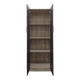 Dollap me dy dyer Athos pakoworld në ngjyrë sonoma-gri e errët 60x42x180cm