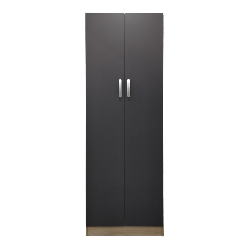 Dollap me dy dyer Athos pakoworld në ngjyrë sonoma-gri e errët 60x42x180cm