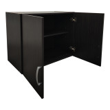 Dollap me dy dyer loft Athos pakoworld në ngjyrë wenge 80x42x60cm