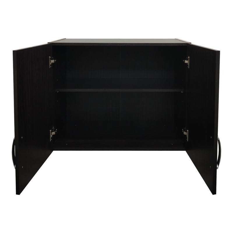 Dollap me dy dyer loft Athos pakoworld në ngjyrë wenge 80x42x60cm