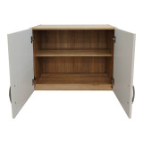 Dollap me dy dyer loft Athos pakoworld në ngjyrë sonoma-e bardhë 80x42x60cm