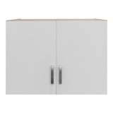 Dollap me dy dyer loft Athos pakoworld në ngjyrë sonoma-e bardhë 80x42x60cm
