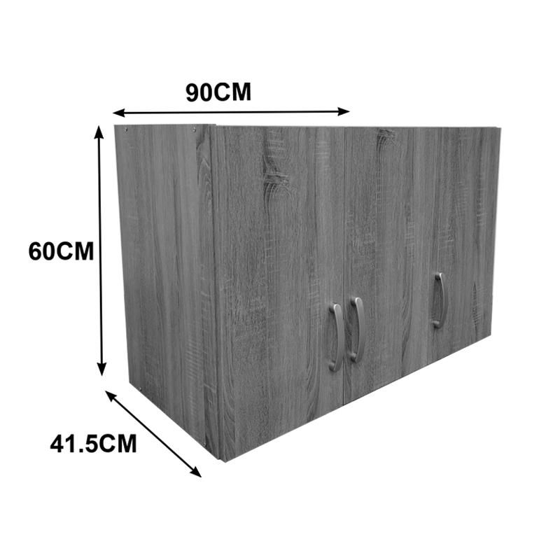 Dollap me tre dyer loft Athos pakoworld në ngjyrë WENGE 90x41.5x60cm