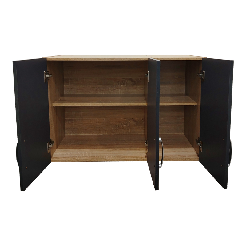 Dollap me tre dyer loft Athos pakoworld në ngjyrë sonoma-gri të errët 90x41.5x60cm