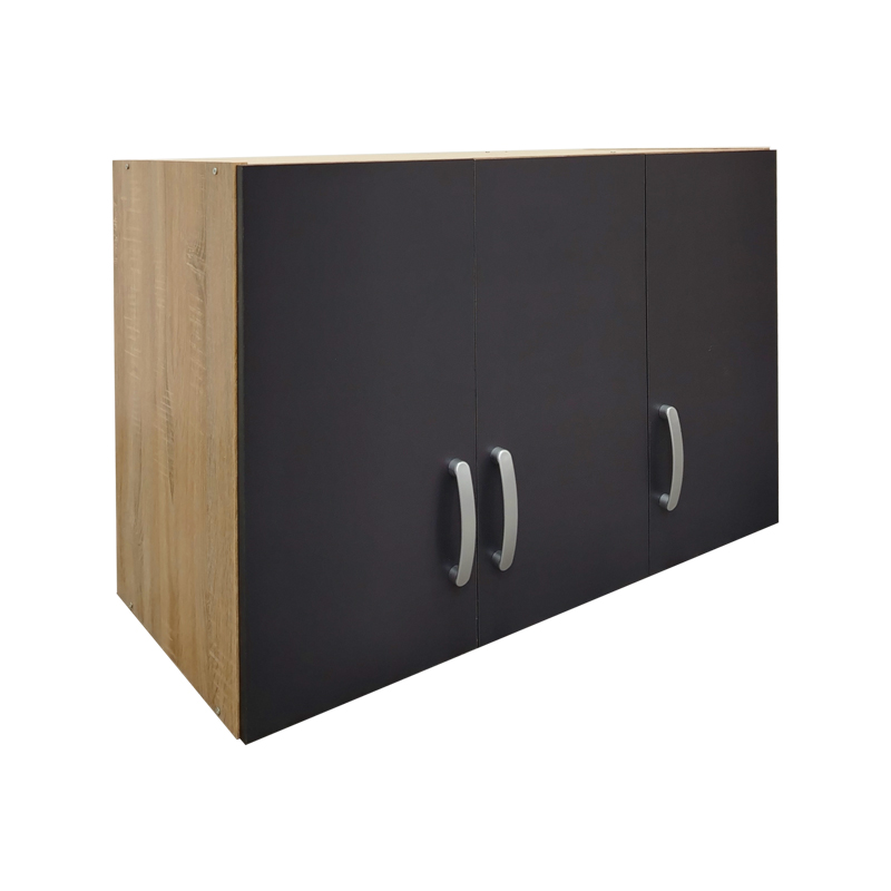 Dollap me tre dyer loft Athos pakoworld në ngjyrë sonoma-gri të errët 90x41.5x60cm
