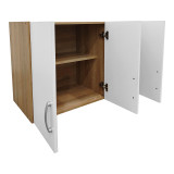 Dollap me tre dyer loft Athos pakoworld në ngjyrë sonoma-e bardhë 90x41.5x60cm