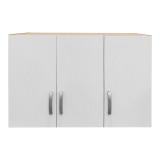 Dollap me tre dyer loft Athos pakoworld në ngjyrë sonoma-e bardhë 90x41.5x60cm