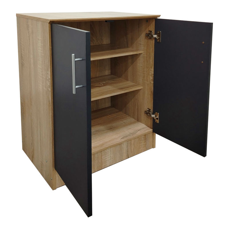 Dollap këpucësh për 6 palë këpucë Souken pakoworld në ngjyrë sonoma-gri të errët 60x40x80cm