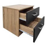 Komodina Athos pakoworld në nuancë SONOMA-antracit 48x40x41.5cm