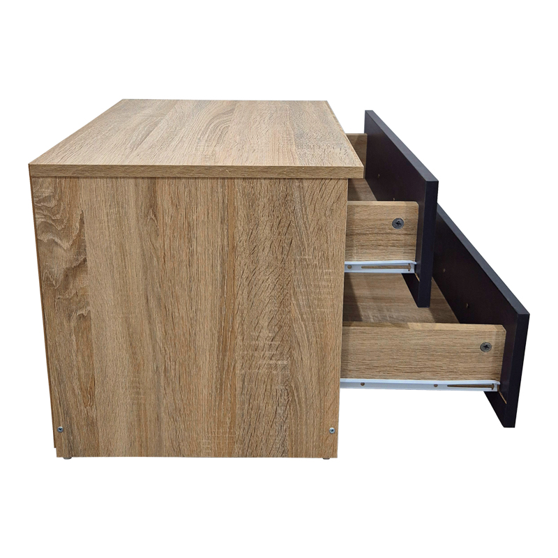 Komodina Athos pakoworld në nuancë SONOMA-antracit 48x40x41.5cm