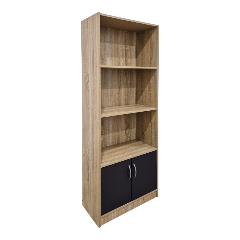 Bibliotekë Tekaro pakoworld sonoma-antracit 60x29x166cm