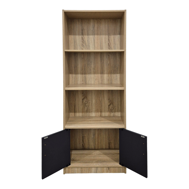 Bibliotekë Tekaro pakoworld sonoma-antracit 60x29x166cm