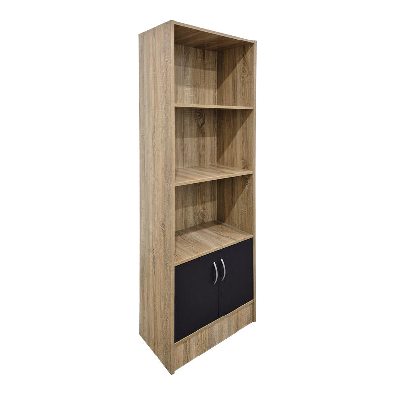 Bibliotekë Tekaro pakoworld sonoma-antracit 57x33x180cm
