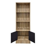 Bibliotekë Tekaro pakoworld sonoma-antracit 57x33x180cm