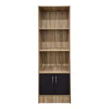 Bibliotekë Tekaro pakoworld sonoma-antracit 57x33x180cm
