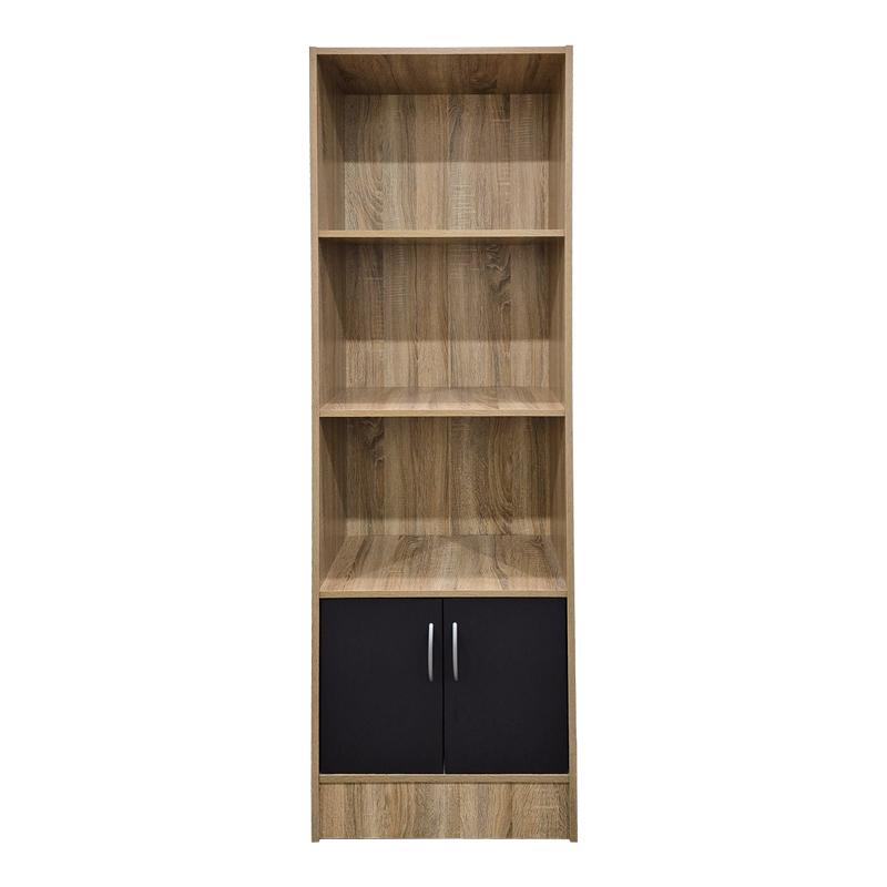 Bibliotekë Tekaro pakoworld sonoma-antracit 57x33x180cm