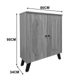 Raft-kabinet këpucësh Cathi pakoworld sonoma 80x34x95cm