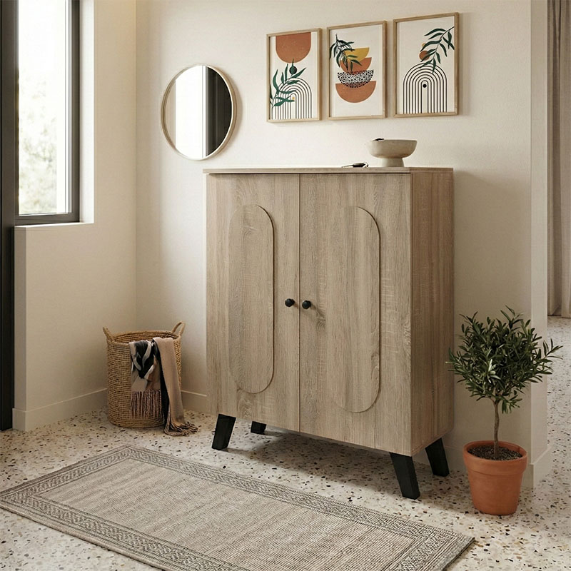 Raft-kabinet këpucësh Cathi pakoworld sonoma 80x34x95cm