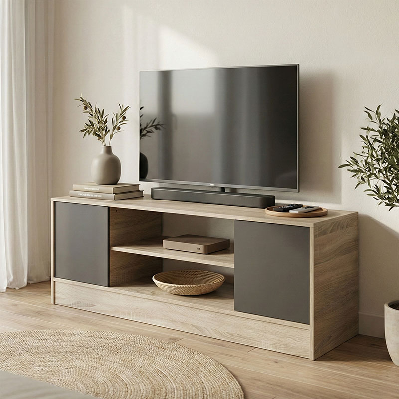 Komodinë TV Sasa pakoworld sonoma-antracit 120x35x41.5cm