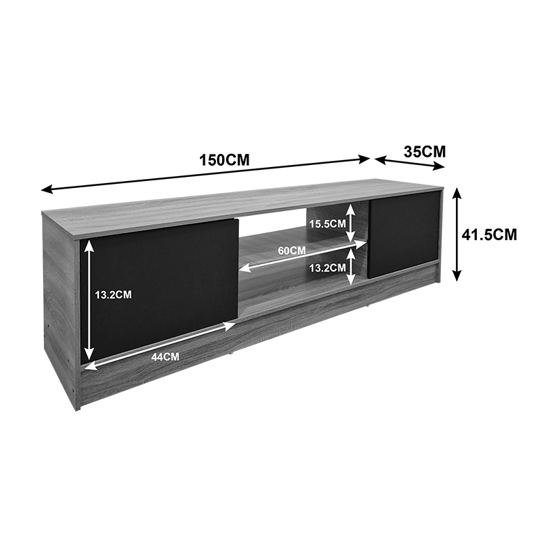 Komodinë TV Sasa pakoworld sonoma-antracit 150x35x41.5cm