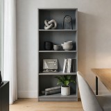 Bibliotekë Kendy pakoworld antracit 60x30x167cm