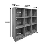 Bibliotekë Gridea pakoworld e bardhë 119.5x30x121cm
